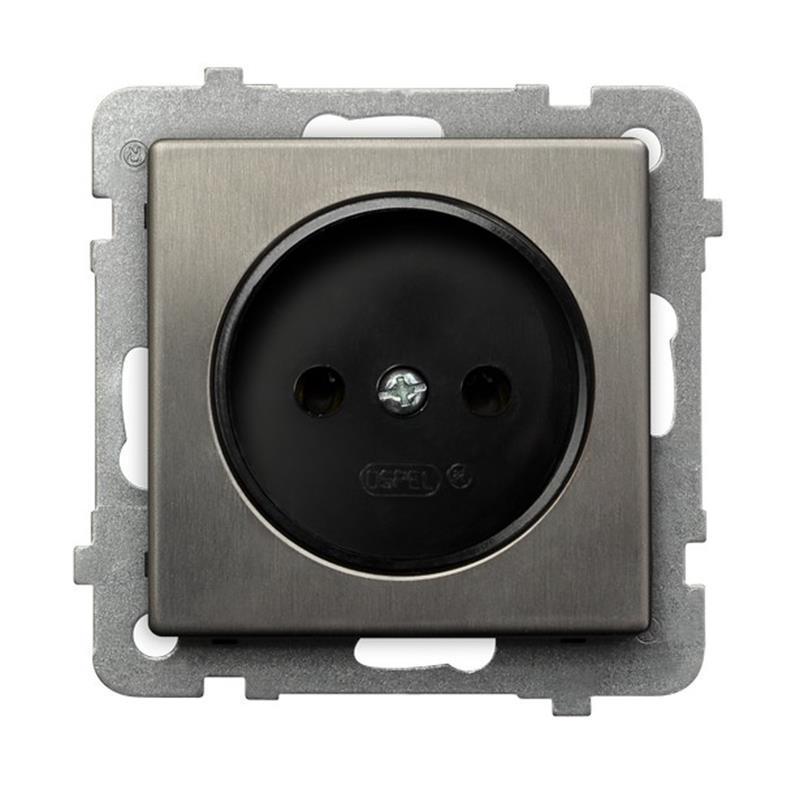 Ospel Sonata stal inox - gniazdo pojedyncze GP-1RM/m/37