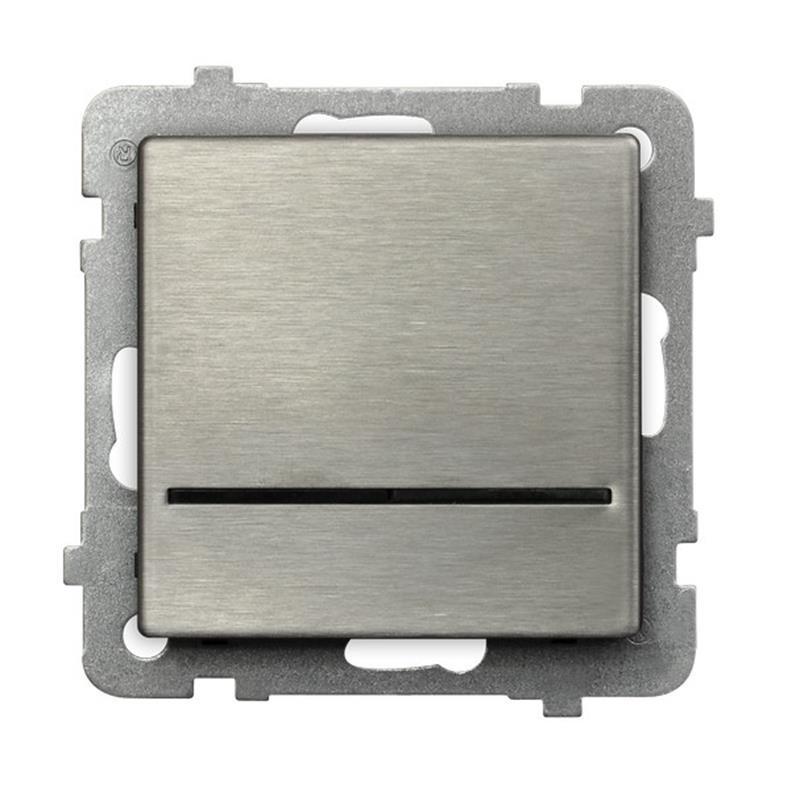 Ospel Sonata stal inox - łącznik jednobiegunowy ŁP-1RMS/m/37