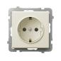 Ospel Sonata ecru - gniazdo pojedyncze (+0) SCHUKO GP-1RS/m/27