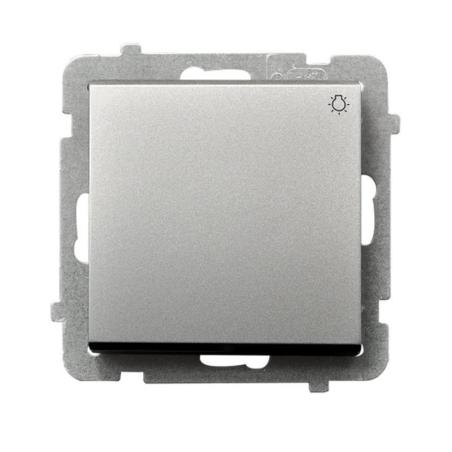 Ospel Sonata srebrny - łącznik światło ŁP-5R/m/38