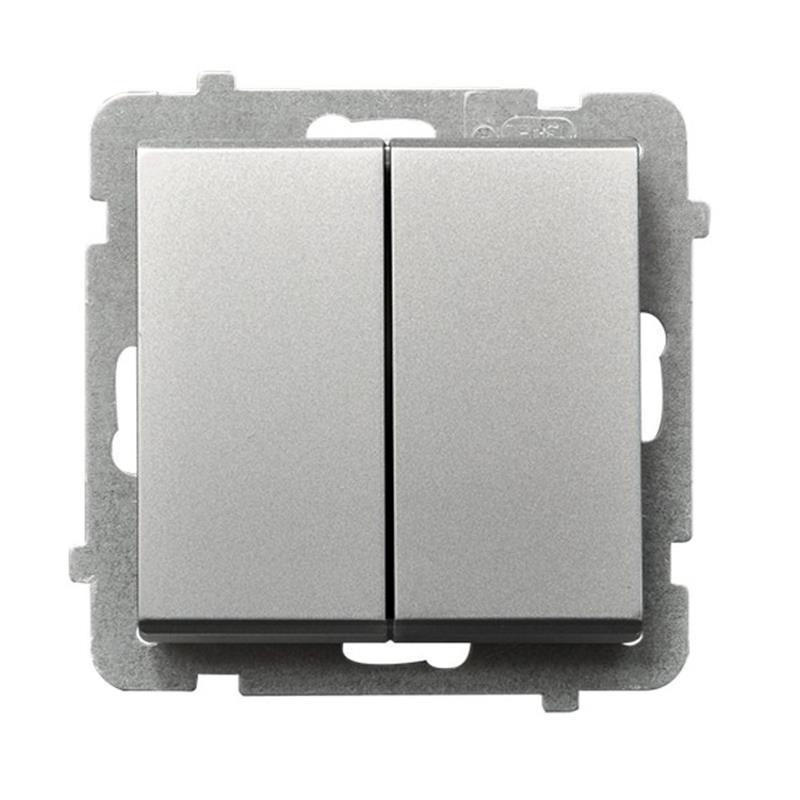 Ospel Sonata srebrny - łącznik podwójny schodowy ŁP-10R/m/38 Ospel Sonata srebrny - łącznik podwójny schodowy ŁP-10R/m/38