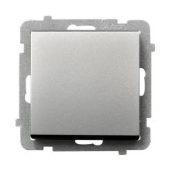 Ospel Sonata srebrny - łącznik jednobiegunowy ŁP-1R/m/38