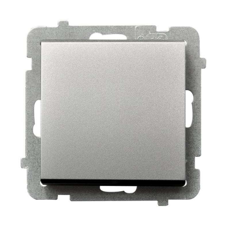 Ospel Sonata srebrny - łącznik jednobiegunowy ŁP-1R/m/38 Ospel Sonata srebrny - łącznik jednobiegunowy ŁP-1R/m/38