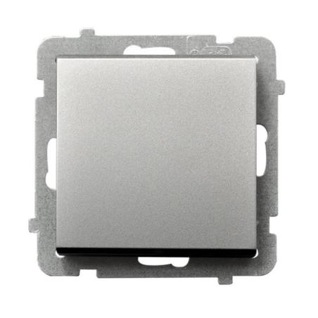 Ospel Sonata srebrny - łącznik jednobiegunowy ŁP-1R/m/38