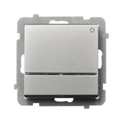 Ospel Sonata srebrny - łącznik światło ŁP-5RS/m/38