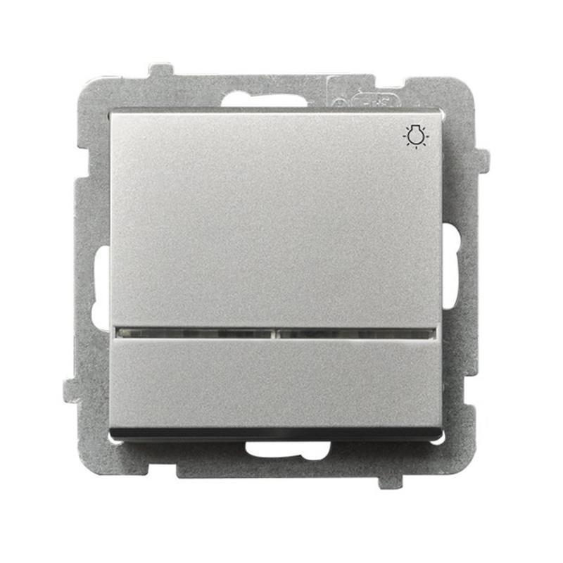 Ospel Sonata srebrny - łącznik światło ŁP-5RS/m/38