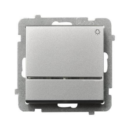 Ospel Sonata srebrny - łącznik światło ŁP-5RS/m/38