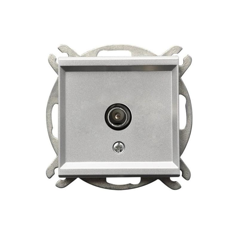 Ospel Sonata srebrny - gniazdo antenowe typu F GPA-1RF/m/38