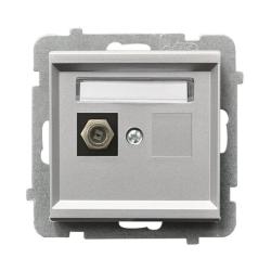 Ospel Sonata srebrny - gniazdo antenowe typu F GPA-1RF/m/38 Ospel