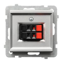 Ospel Sonata srebrny - gniazdo głośnikowe GG-2R/m/38