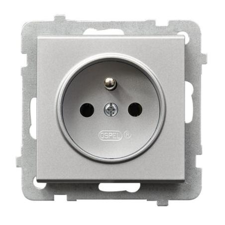 Ospel Sonata srebrny - gniazdo pojedyncze (+0) GP-1RZ/m/38