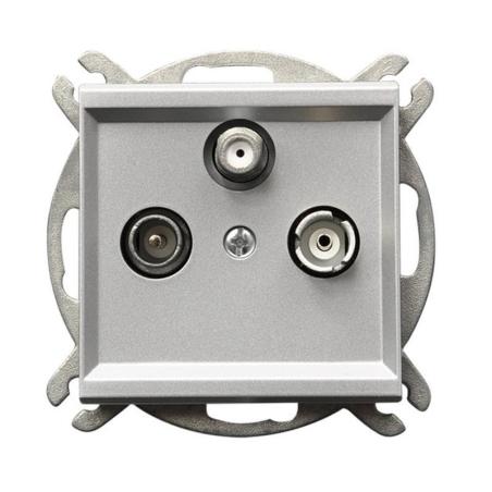 Ospel Sonata srebrny - gniazdo RTV-SAT przelotowe GPA-RSP/m/38