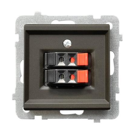 Ospel Sonata czekoladowy - gniazdo głośnikowe GG-2R/m/40