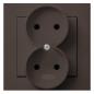 Ospel Sonata czekoladowy - gniazdo podwójne GP-2R/40