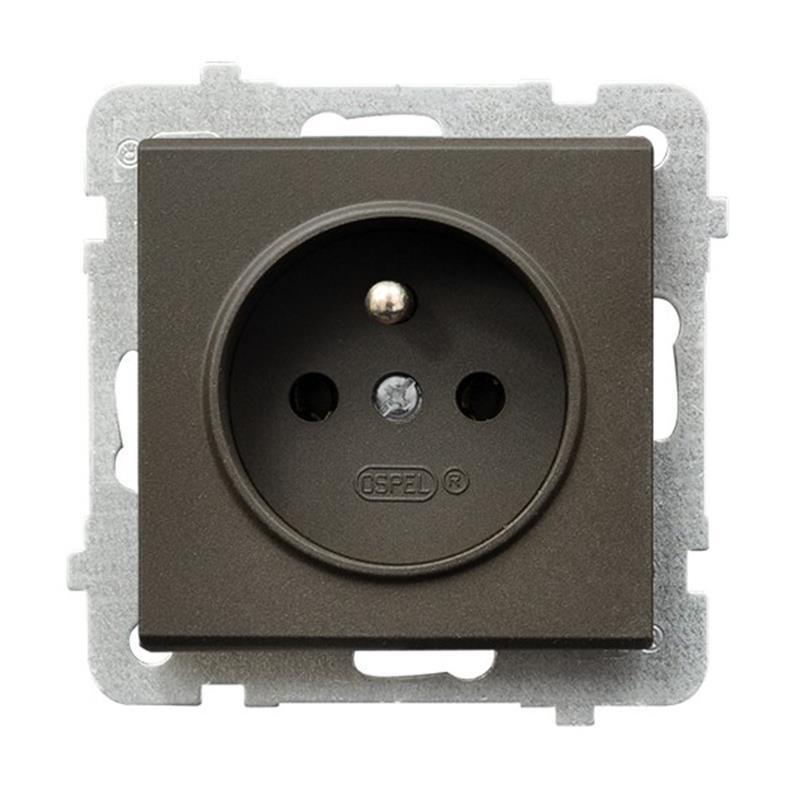 Ospel Sonata czekoladowy - gniazdo pojedyncze (+0) GP-1RZ/m/40