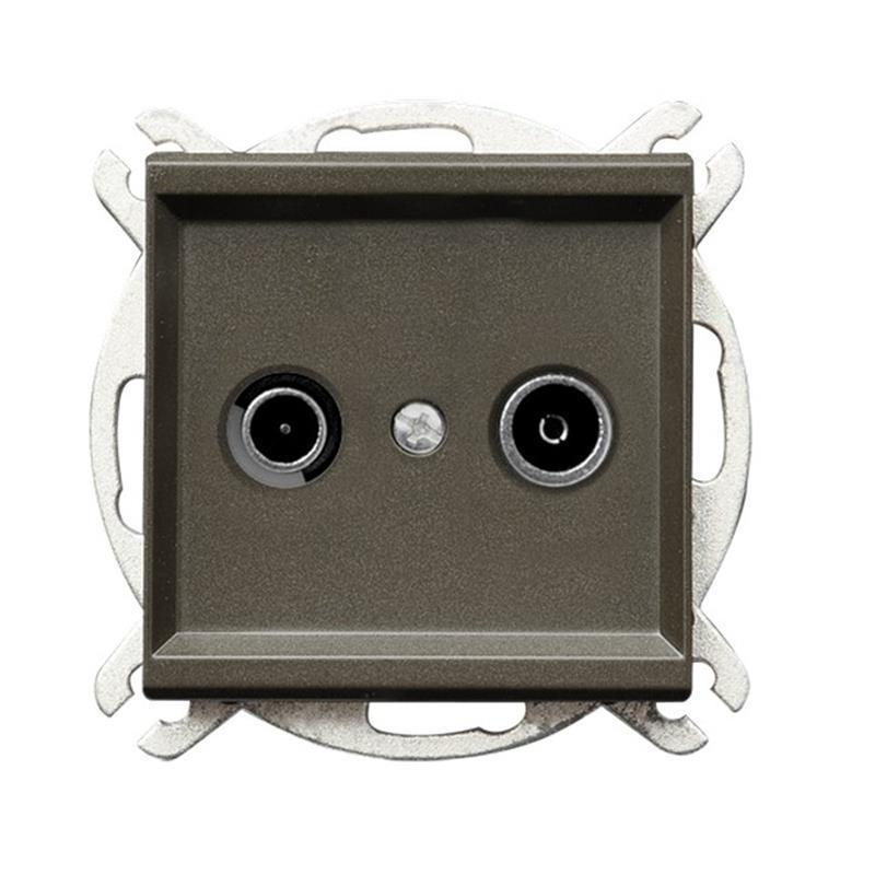 Ospel Sonata czekoladowy - gniazdo RTV końcowe GPA-RK/m/40