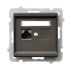 Ospel Sonata czekoladowy - gniazdo telefoniczne GPT-1R/m/40