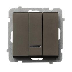 Ospel Sonata czekoladowy - łącznik potrójny ŁP-13RS/m/40