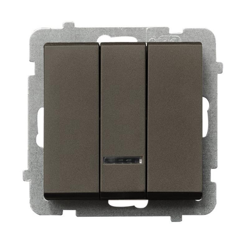 Ospel Sonata czekoladowy - łącznik potrójny ŁP-13RS/m/40 Ospel Sonata czekoladowy - łącznik potrójny ŁP-13RS/m/40