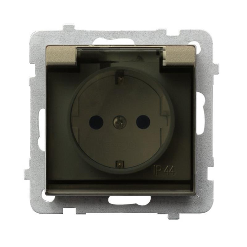 Ospel Sonata szampański - gniazdo bryzgoszczelne (+0) SCHUKO GPH-1RS/m/39/d