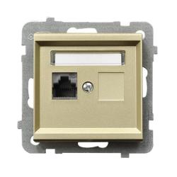 Ospel Sonata szampański - gniazdo komputerowe kat.5e GPK-1R/K/m/39