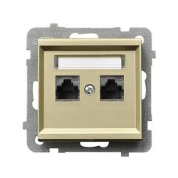 Ospel Sonata szampański - gniazdo komputerowe kat.5e GPK-2R/K/m/39