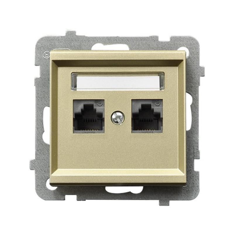 Ospel Sonata szampański - gniazdo komputerowe kat.5e GPK-2R/K/m/39