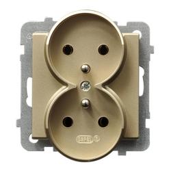 Ospel Sonata szampański - gniazdo podwójne (+0) do ramki GP-2RRZ/m/39