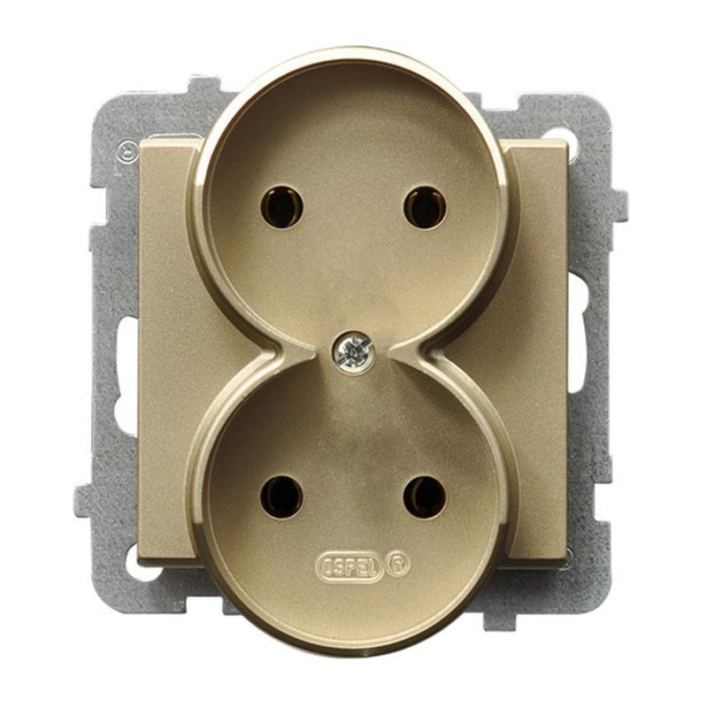 Ospel Sonata szampański - gniazdo podwójne do ramki GP-2RR/m/39