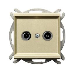 Ospel Sonata szampański - gniazdo RTV przelotowe GPA-10RP/m/39