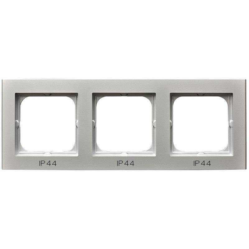 Ospel Sonata srebrny - ramka IP44 RH-3R/38