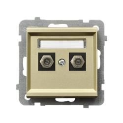 Ospel Sonata szampański - gniazdo antenowe podwójne typu F GPA-2RF/m/39