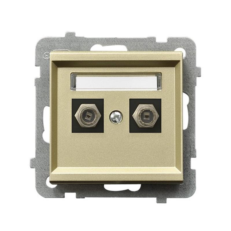 Ospel Sonata szampański - gniazdo antenowe podwójne typu F GPA-2RF/m/39