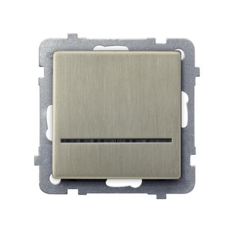 Ospel Sonata nowe srebro - łącznik jednobiegunowy ŁP-1RMS/m/44