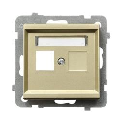 Ospel Sonata szampański - obudowa gniazda pojedynczego typu Keystone prosta GPK-1R/p/39