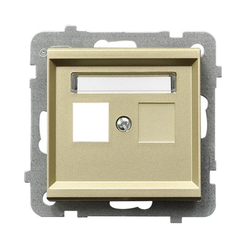 Ospel Sonata szampański - obudowa gniazda pojedynczego typu Keystone prosta GPK-1R/p/39
