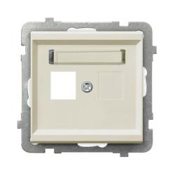 Ospel Sonata ecru - obudowa gniazda pojedynczego typu Keystone prosta GPK-1R/p/27