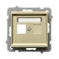 Ospel Sonata szampański - obudowa gniazda podwójnego typu Keystone prosta GPK-2R/p/39