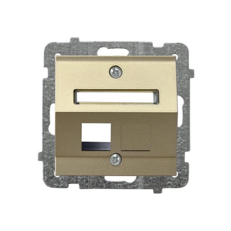 Ospel Sonata biały - obudowa gniazda pojedynczego typu Keystone skośna GPK-1RS/p/39