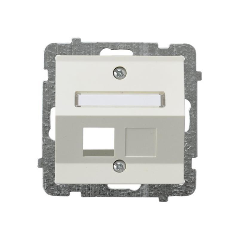 Ospel Sonata ecru - obudowa gniazda pojedynczego typu Keystone skośna GPK-1RS/p/27