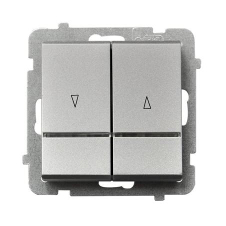 Ospel Sonata srebrny - łącznik żaluzyjny stabilny ŁP-7RBS/m/38