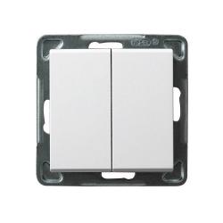 Ospel Sonata biały - łącznik podwójny krzyżowy ŁP-19R/m/00 Ospel