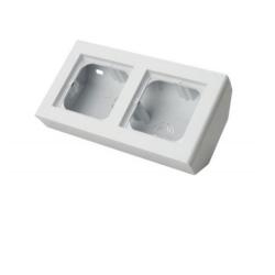 Ospel Sonata biały - puszka narożna z ramką PNP-2RN/00