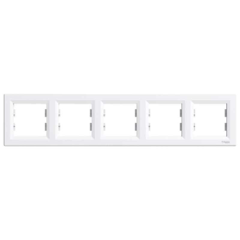 Schneider Asfora biały - ramka 5 pozioma