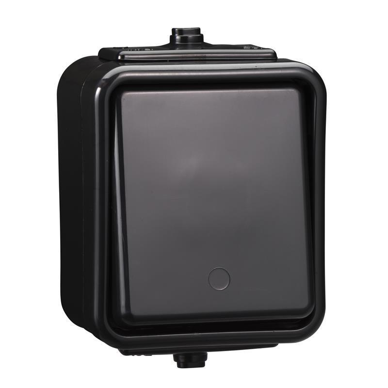 Schneider Cedar czarny - łącznik dzwonkowy IP44 WNt-101C05