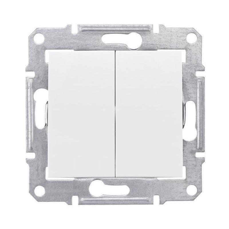 Schneider Sedna biały - łącznik podwójny schodowy