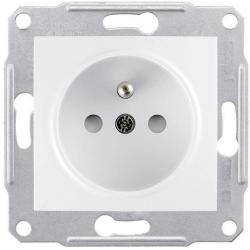 Schneider Sedna biały - gniazdo pojedyncze z przesłonami (+0) Schneider Electric