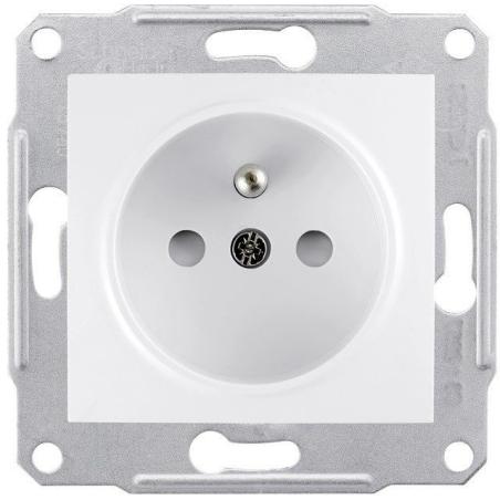 Schneider Sedna biały - gniazdo pojedyncze z przesłonami (+0) Schneider Electric