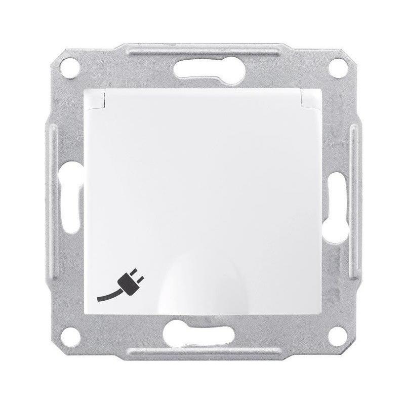 Schneider Sedna biały - gniazdo bryzgoszczelne z przesłonami (+0)