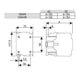 Stycznik CEM 105A 230V ETI Polam